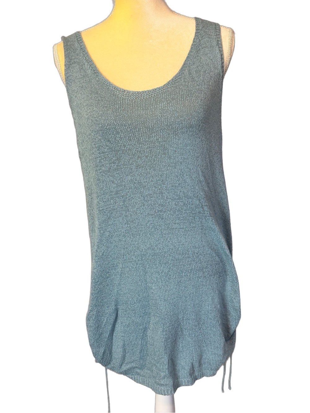 Tagless Baby Blue Knit Swim CoverUp with Open back